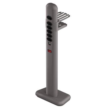 Imagem de Extensão Elétrica Octoo Totem Easyplug, 6 Tomadas, 2 USB, Suporte para Smartphone, Bivolt-Unissex