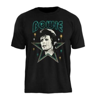 Imagem de Camiseta David Bowie Stamp Unissex em Algodão Manga Curta-Unissex