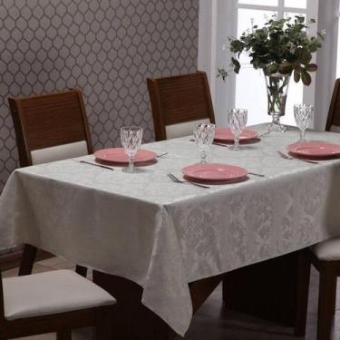 Imagem de Toalha Mesa Jacquard Retangular 1,40X1,50m Palha Premium - Charme do D