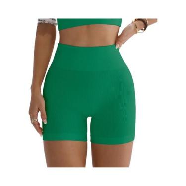 Imagem de Calças De Yoga Femininas De Cintura Alta Em Cor Sólida Com Textura Can