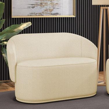 Imagem de Sofá 2 Lugares Namoradeira Orgânica Para Sala Malu Bouclê M11 - D'rossi Cor Cinza