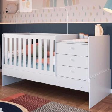 Imagem de Berço Mini Cama Multifuncional Bb680 Branco Comm Branco - COMPLETA MÓV