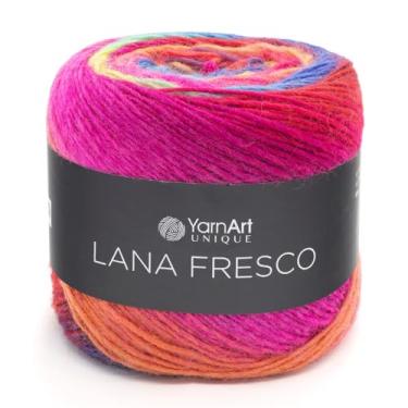 Imagem de YarnArt Lana Fresco 100% fio de lã – Peso fino/esportivo (#2) – 3,52 oz (100 g) / 415 jardas (380 m) por bola – Fio de tricô e crochê de fibra natural macia para suéteres, xales, roupas (1, 8113)