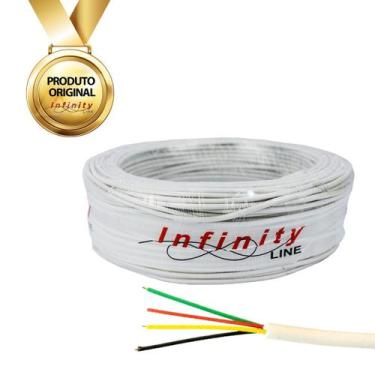 Imagem de Cabo 4 Vias Multicores 0,40mm P/ Instalação De Alarme 100m - Infinity 
