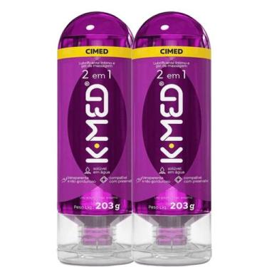Imagem de Kit 2 Unidades de Gel Lubrificante Íntimo K-MED 203g 2 em 1 Cimed  Con