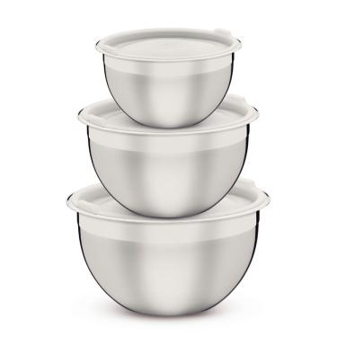 Imagem de Jogo De Potes Tramontina Cucina Aço Inox 3 Peças