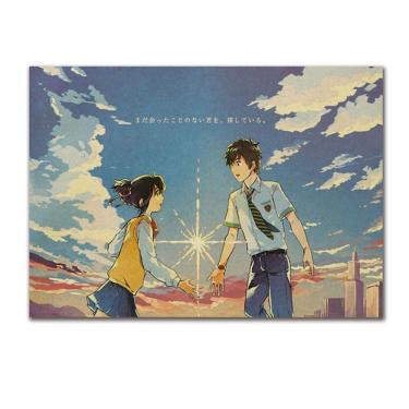 Imagem de Pôster com seu nome Vintage Kraft Paper Anime 51,5x36cm