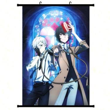 Imagem de Arte de parede em tela Bungos Stray Dogs Dazais Osamus Anime 40x60cm -