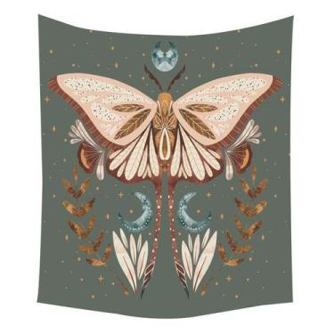 Imagem de Tapeçaria, borboleta, microtecido de parede, 150x150cm, estética de qu