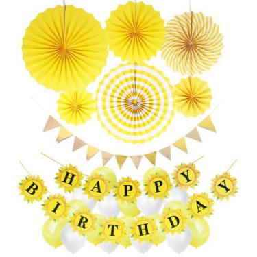 Imagem de Kit de balões de festa: 29 balões de látex com bandeira Paper Flow - y