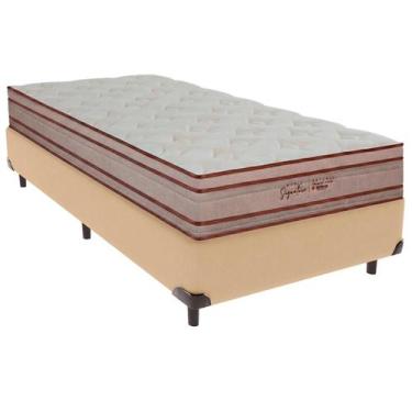 Imagem de Cama Box Solteiro e Colchão Artemis Molas Ensacadas Colchobel Ocre