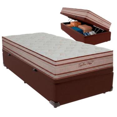 Imagem de Cama Box Baú Solteiro e Colchão Artemis Molas Ensacadas Colchobel Marr