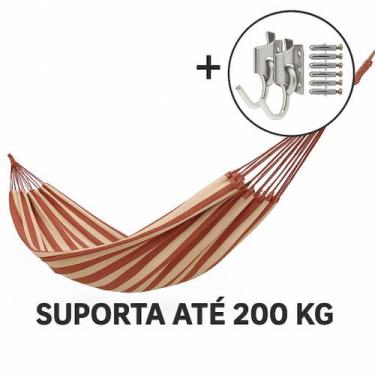 Imagem de Rede de Descanso Terra & Sol 100% Algodão + Par de Ganchos - Telha com