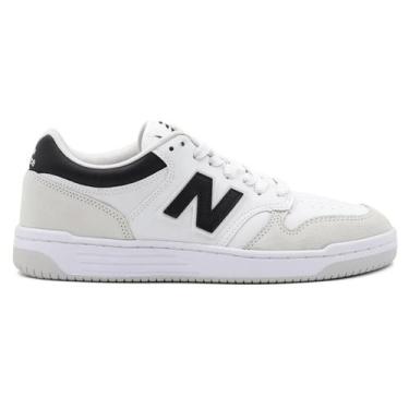 Imagem de Tênis New Balance 480 Low Masculino, Branco, Cinza, 41