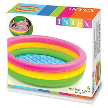 Imagem de Piscina inflável banheira para Bebê Colorida Intex 56 Litros #58924
