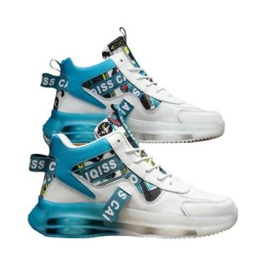 Imagem de Tênis Esportivos Masculinos Respiráveis Com Estampa Xadrez, Amortecido