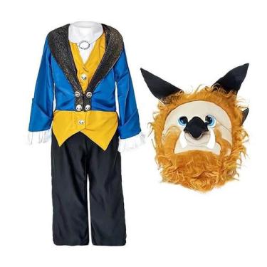 Imagem de Fantasia Fera Infantil Luxo com Máscara Realista Bela e a Fera - Fanta