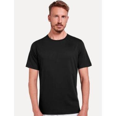 Imagem de Camiseta Individual Comfort Pima Soft Touch Logo Preta-Masculino