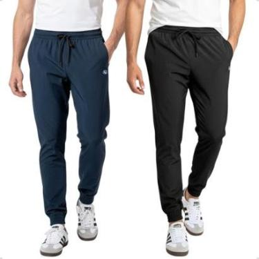 Imagem de Kit 2 Calças Jogger Masculina DZ Esportiva Tactel com Elastano  Casual-Masculino