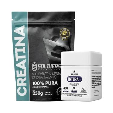Imagem de Kit Creatina 250g Melatonina Intera Soldiers Nutrition-Unissex