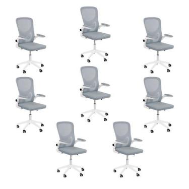 Imagem de Laraz, Kit 8 Cadeiras escritório rodizio office Bytes