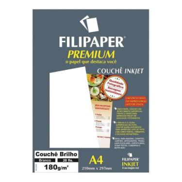Imagem de Papel Couchê A4 Filipaper Premium 180g/m² 20 Folhas 2504 - FILIPERSON