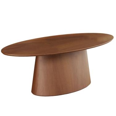 Imagem de Mesa de Jantar Oval 10 Lugares em Madeira Luiza 240x120cm Base Orgânica CCS