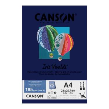 Imagem de Papel Canson A4 Iris Vivaldi 185g 25Fls - Escolha a Cor, Azul Marinho