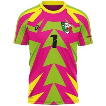 Imagem de Camiseta Filtro UV México Copa Torcedor Retrô Goleiro-Masculino