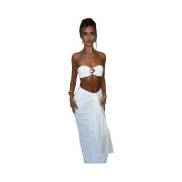 Imagem de Conjunto Elegante Feminino De 2 Peças Sexy Transparente Com Camadas Es