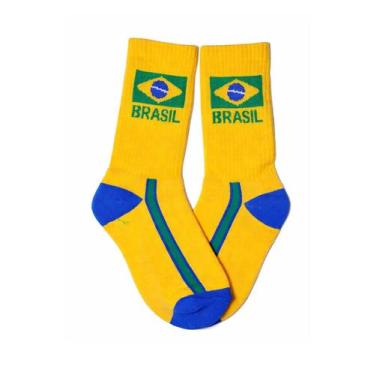 Imagem de Meia Infantil Brasil Futebil Copa Seleção Pequena Meninos - GAC VARIED