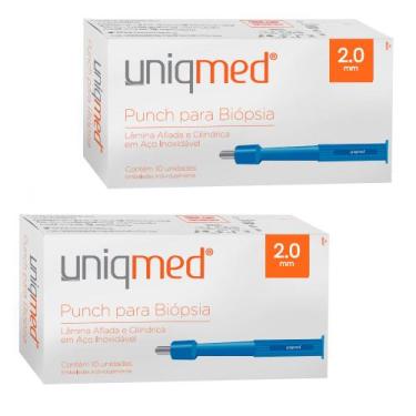 Imagem de Punch para biópsia 2,0mm kit 2cx uniqmed tamanho:2,0mm, 2,0MM