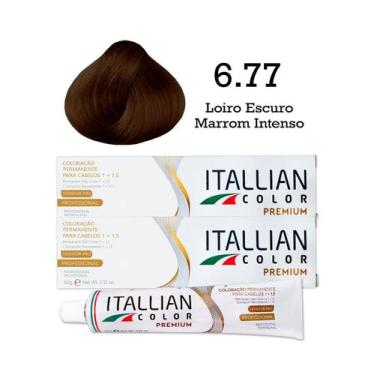 Imagem de 2 Unidades Coloração Itallian Color 6.77 Louro Escuro Marrom Intenso -