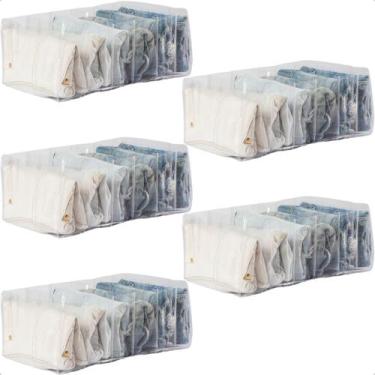 Imagem de Kit 5 Colmeias Organizadora Jeans Camisetas Shorts Roupas - Shopcareho