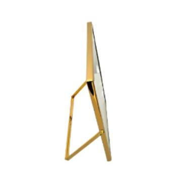 Imagem de Porta Retrato de Mesa Decorativo com Vidro para Foto Dourado 15x20cm M