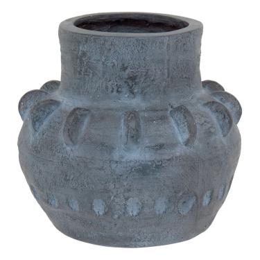 Imagem de VASO DECORATIVO ENFEITE PLANTA RESINA 30x32x32cm CINZA