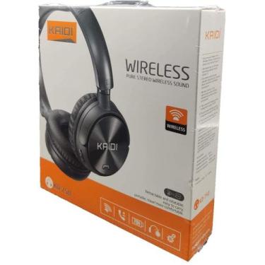Imagem de Fone de ouvido Bluetooth KD-750 Wireless Preto Original Kaidi