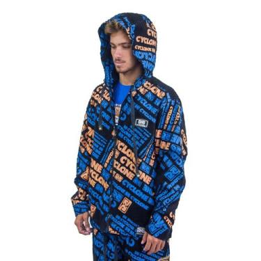 Imagem de Jaqueta Cyclone Veludo Mega Names, Azul, P