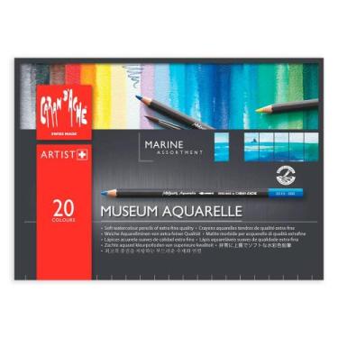 Imagem de Est Lapis de Cor Museum Aquarelavel C/20 Cores Marine - CARANDACHE