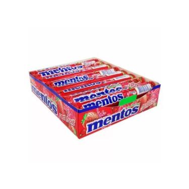 Imagem de Bala Mentos Sticks Caixa C/16 Drops de 38g, Frutas Vermelhas