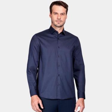 Imagem de Camisa Aramis Reg Tricoline Stretch Pr26 Marinho Masculino, XGG