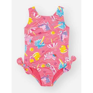 Imagem de Maiô Feminino Infantil com Proteção UV Cinti - 12765, Rosa, 3