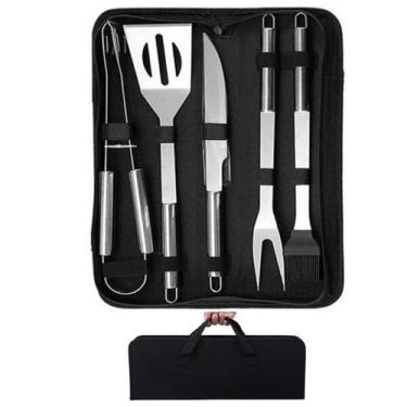 Imagem de Kit Churrasco com 5 Peças com Estojo Chef Churrasqueiro - Top Rio