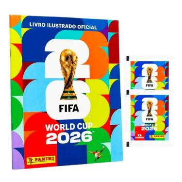 Imagem de Kit Album Copa Do Mundo Fifa 2026 com 14 Figurinhas Capa Mole Oficial 