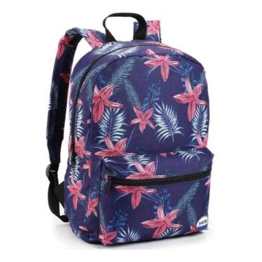 Imagem de Mochila Bolsa Juvenil Florida Escolar Feminina Costas Tam G - seanite