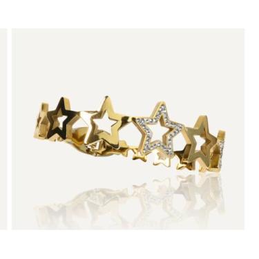 Imagem de Bracelete Pulseira em Aço Inox 316l Estrelas - Magazine World jóias