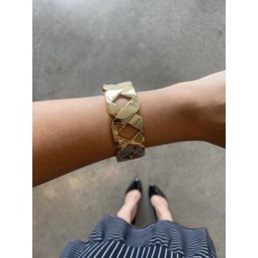 Imagem de Bracelete Feminino Vazado Robusto Hellen - COR DE PIMENTA