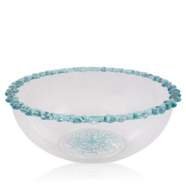 Imagem de Saladeira Acrílico Borda Coral Esmeralda  - Entrecasa