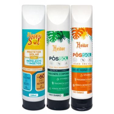 Imagem de Kit Protetor FPS 60 Repelente Sabonete Hidratante Pos Sol - Heitor