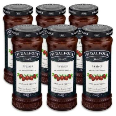 Imagem de Geleia Francesa St. Dalfour Fraises Morango Kit 6un 284g, St. Dalfour